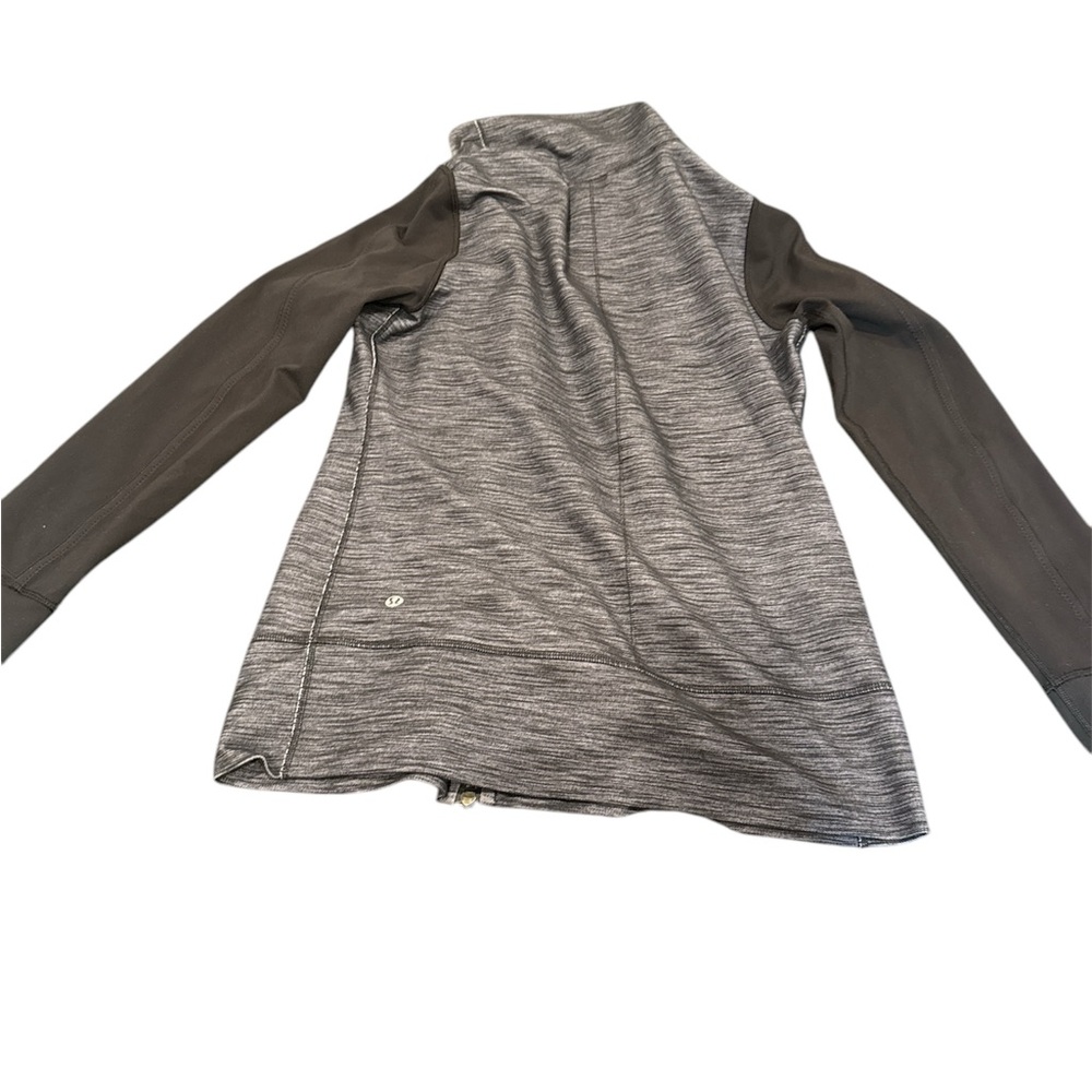 Lululemon Athletica DAILY YOGA JACKET 10 BLACK SLUB DENIM EUC host pick - Picture 9 of 15